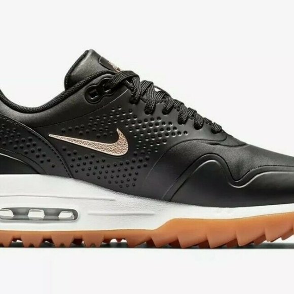 Nike women Air Max 1 G Golf Shoe AQ0865-002 Black Metall - Picture 8 of 10